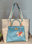 画像3: my other bag Trompe L'oeil Bag Painted Canvas Tote Shoulder Underarm Bag　My Other だまし絵バッグプリントトートショルダーショッピングキャンバスバッグ (3)