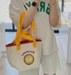 画像8: Snoopy canvas tote bag shopping bag  　スヌーピープリントトートショルダーショッピングアンダーアームバッグ (8)