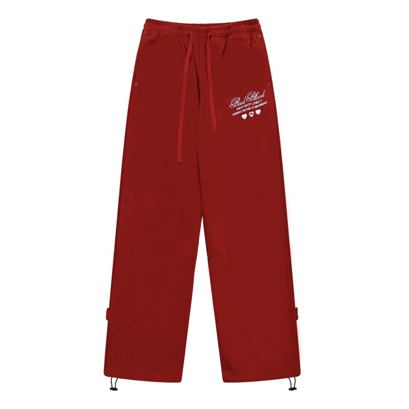 画像6: Unisex badblood logo sweatpants hiphop dance pants trousers 男女兼用 ユニセックス バッドブラッド ロゴ スウェット ダンス ルーズ パンツ (6)