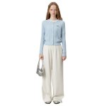 画像4: Corduroy Wide-Legged Heart Pants あったか ボア裏地 コーデュロイ ワイドレッグ イージー パンツ  ハイウエスト ウエストゴム入り (4)