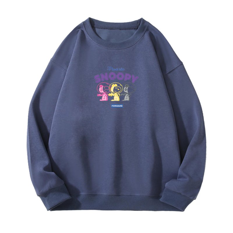画像7: Unisex Astronaut Snoopy round neck sweatshirt  男女兼用  ユニセックス 宇宙飛行士スヌーピーラウンドネック 長袖スウェット トレーナー (7)