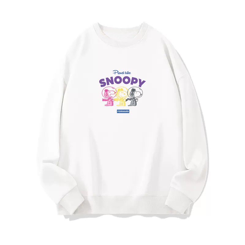 画像4: Unisex Astronaut Snoopy round neck sweatshirt  男女兼用  ユニセックス 宇宙飛行士スヌーピーラウンドネック 長袖スウェット トレーナー (4)
