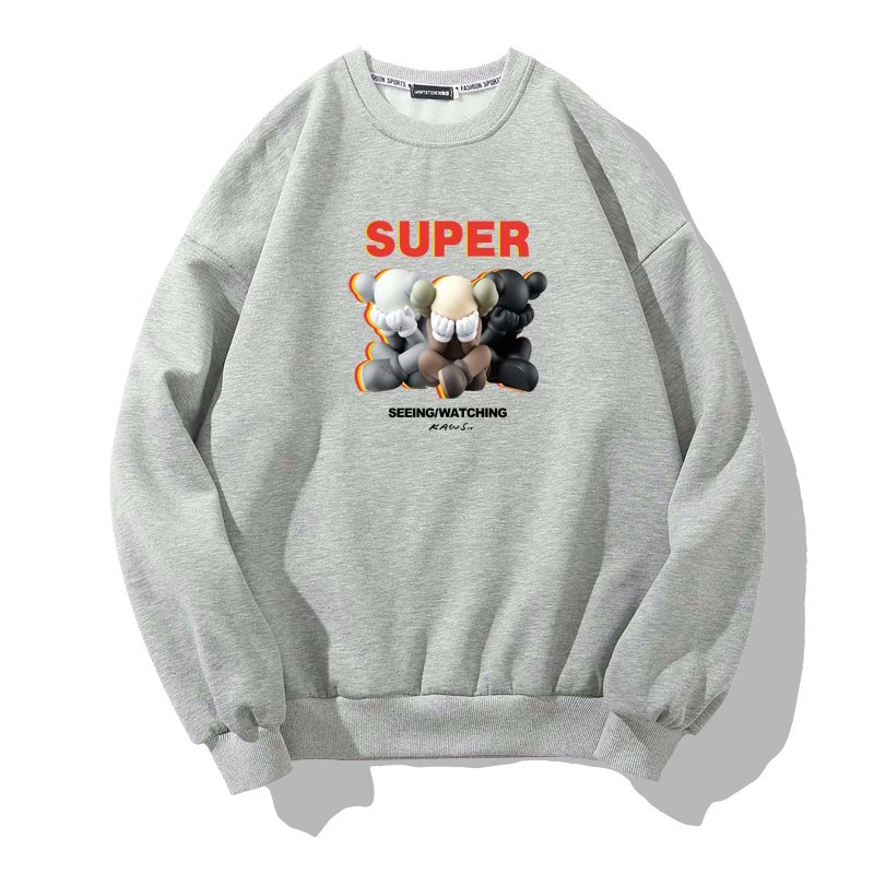 画像1: Unisex SUPER KAWS Bearbrick Sweatshirt  男女兼用   ユニセックス SUPERカウズ ベア ブリック 長袖スウェット トレーナー (1)
