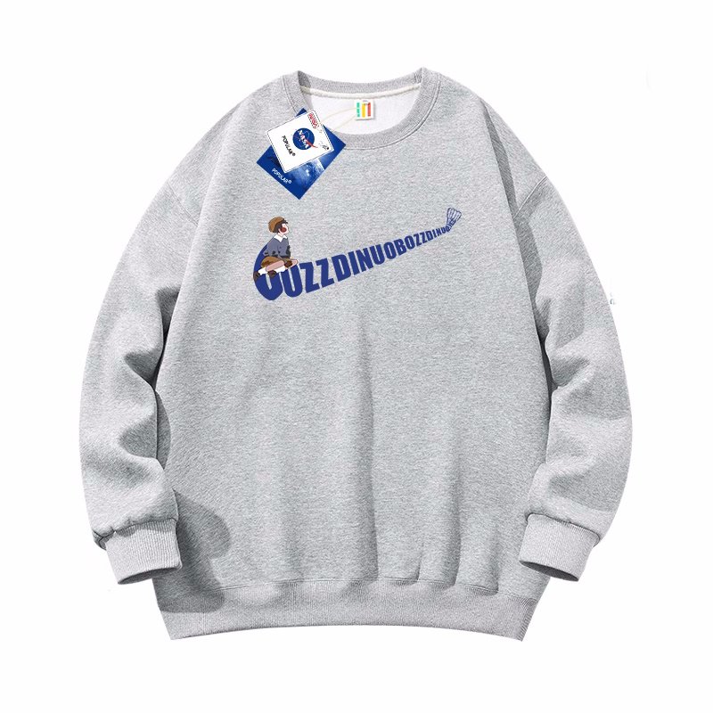 画像4: Nostalgic Girl & Swoosh Print round neck sweatshirt  男女兼用  ユニセックスノスタルジックガール＆スウォッシュプリントラウンドネック 長袖スウェット トレーナー (4)