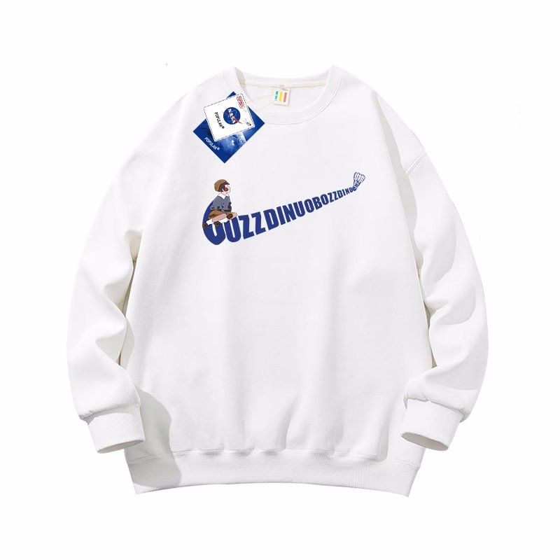 画像3: Nostalgic Girl & Swoosh Print round neck sweatshirt  男女兼用  ユニセックスノスタルジックガール＆スウォッシュプリントラウンドネック 長袖スウェット トレーナー (3)