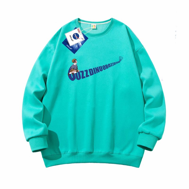 画像6: Nostalgic Girl & Swoosh Print round neck sweatshirt  男女兼用  ユニセックスノスタルジックガール＆スウォッシュプリントラウンドネック 長袖スウェット トレーナー (6)