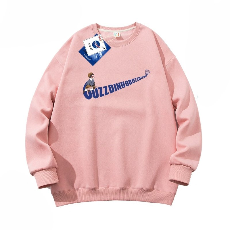画像5: Nostalgic Girl & Swoosh Print round neck sweatshirt  男女兼用  ユニセックスノスタルジックガール＆スウォッシュプリントラウンドネック 長袖スウェット トレーナー (5)