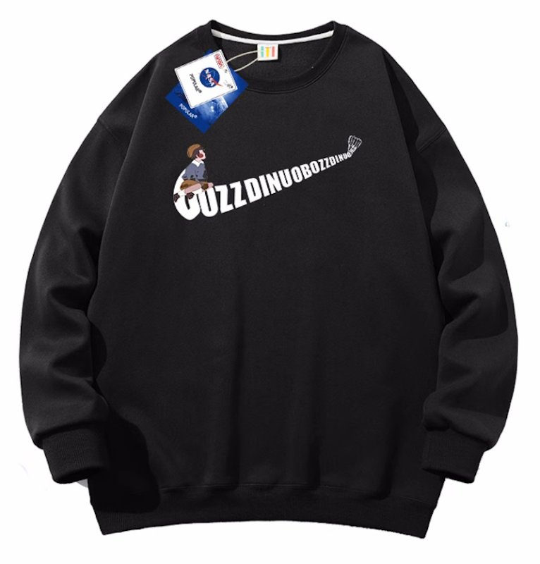 画像2: Nostalgic Girl & Swoosh Print round neck sweatshirt  男女兼用  ユニセックスノスタルジックガール＆スウォッシュプリントラウンドネック 長袖スウェット トレーナー (2)