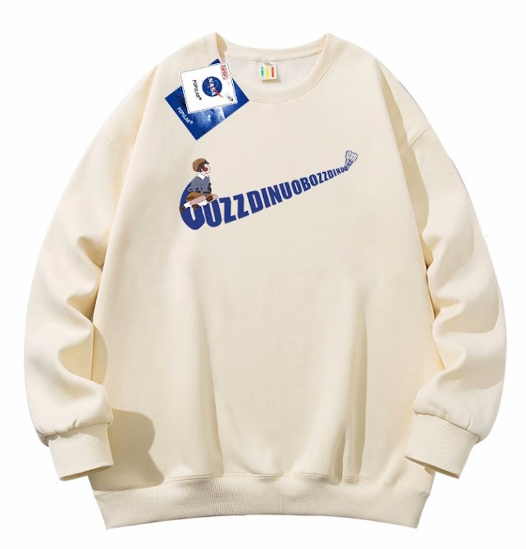 画像1: Nostalgic Girl & Swoosh Print round neck sweatshirt  男女兼用  ユニセックスノスタルジックガール＆スウォッシュプリントラウンドネック 長袖スウェット トレーナー (1)