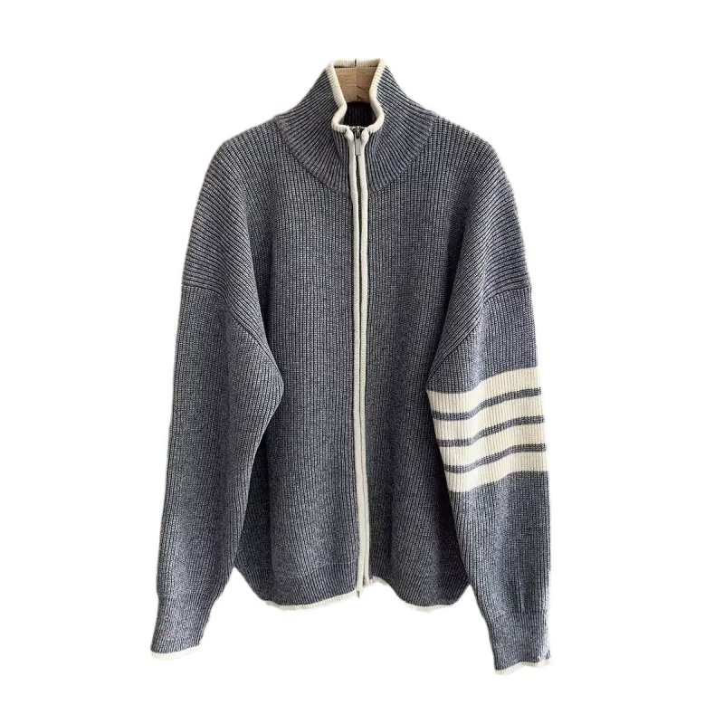 画像3: Double zip 2 line cardigan sweater knit 男女兼用  ユニセックスダブルジップ2ライン カーディガンセータ ニット (3)