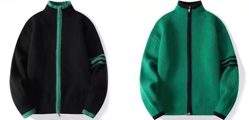 画像4: Double zip 2 line cardigan sweater knit 男女兼用  ユニセックスダブルジップ2ライン カーディガンセータ ニット (4)