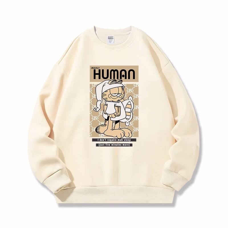 画像2: Garfield & Monogram Paint Sweatshirt ユニセックス 男女兼用  ガーフィールド＆モノグラムプリント スウェットシャツ トレーナー  (2)
