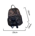 画像3: Kaws Plush Leopard Print Nylon Backpack 　レオパードヒョウ柄カウズぬいぐるみ付バックパックリュックトートショルダーショッピングバッグ (3)
