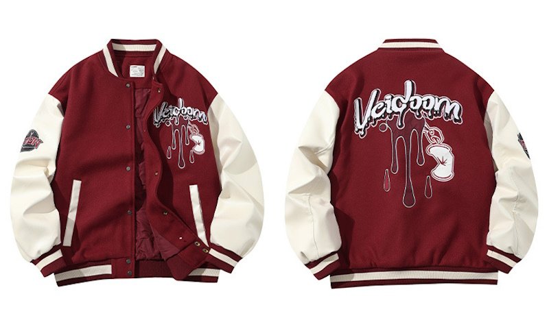 画像4: Graffiti American Warm Stadium Jumper Baseball Jacket blouson  ユニセックス 男女兼用 グラフィティアメリカンウォームコントラストカラーベースボールジャケットスタジャン MA-1 ボンバー ジャケット ブルゾン (4)