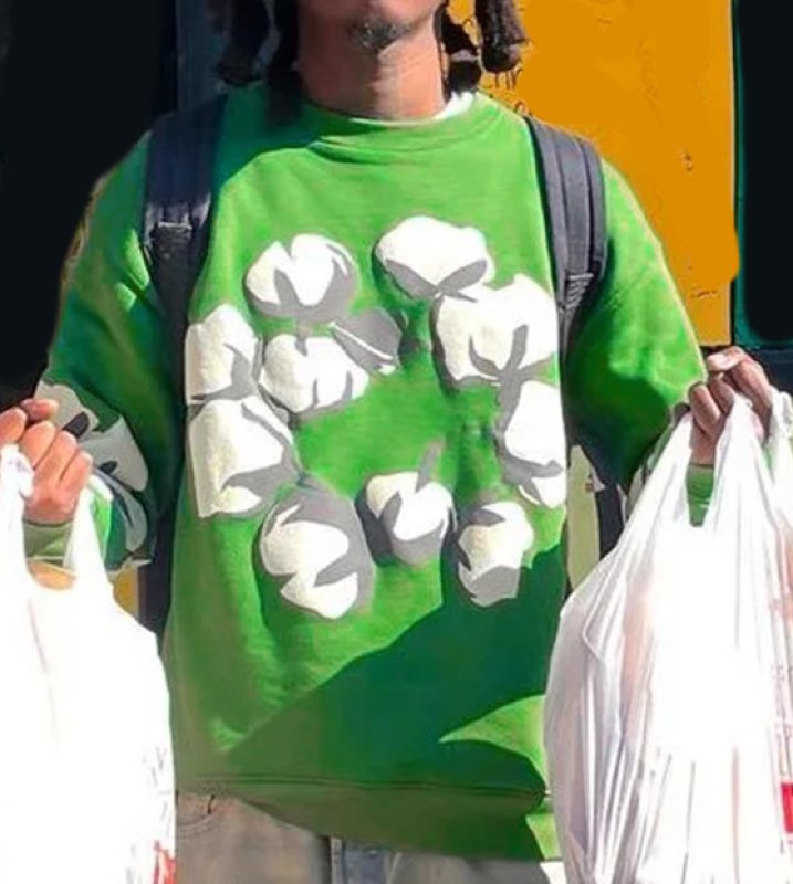 画像7: Unisex Kapok Foam Letter Print Round Neck Sweatshirt ユニセックス 男女兼用カポックフォームレタープリントスウェット (7)