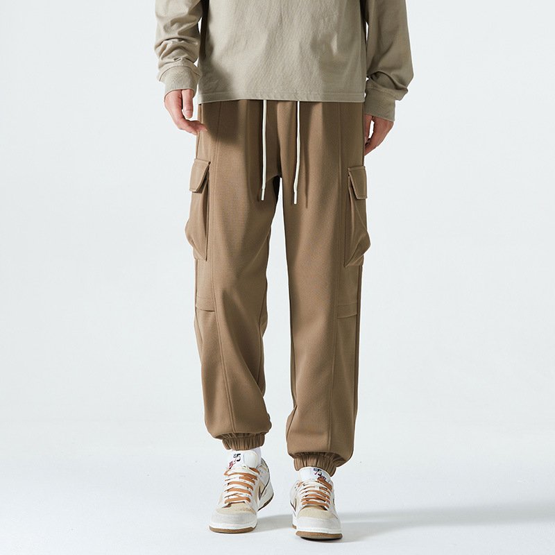 画像4: 24 men's multi-pocket casual cargo pants men and women  男女兼用 ユニセックス マルチポケット カジュアル カーゴパンツ スウェット パンツ (4)