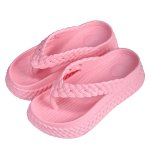 画像2: Thick-soled wedge EVA woven thong sandals slippers　ユニセックスファー厚底ウエッジEVA織トングサンダルスリッパ (2)