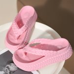 画像5: Thick-soled wedge EVA woven thong sandals slippers　ユニセックスファー厚底ウエッジEVA織トングサンダルスリッパ (5)