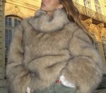画像3: Eco fur turtleneck pullover jacket　 ファータートルネックジャケットコートプルオーバ (3)