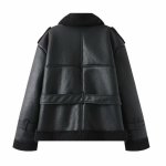 画像13: Cross-border black belted sheepskin fur short and long coat クロスボーダー黒ベルト付きシープスキンファーショート＆ロングコート (13)