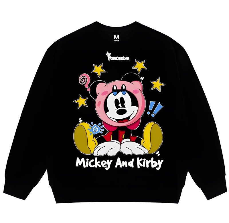 画像2: Unisex Mickey Mouse & Kirby print sweatshirt ユニセックス 男女兼用ミッキーマウス&カービプリントスウェット (2)