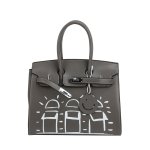 画像3: Graffiti Paint BK Leather Tote Shoulder Crossbody Bag 落書きペイントBKレザートートショルダークロスボディーバッグ (3)