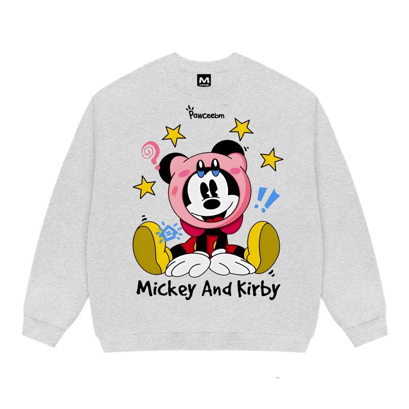 画像3: Unisex Mickey Mouse & Kirby print sweatshirt ユニセックス 男女兼用ミッキーマウス&カービプリントスウェット (3)