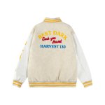 画像5: Letter embroidered leather sleeves STADIUM JACKET embroidered patch baseball uniform jacket blouson  ユニセックス 男女兼用レター刺繍レザースリーブ スタジアムジャンパー スタジャン MA-1 ボンバー ジャケット ブルゾン (5)