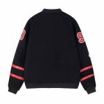 画像4: Patchwork embroidered baseball jacket baseball uniform jacket blouson  ユニセックス 男女兼用パッチワーク刺繍スタジアムジャンパー スタジャン MA-1 ボンバー ジャケット ブルゾン (4)