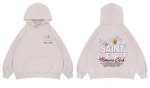 画像1: Unisex Sunflower floral vintage hoodie Sweatshirt　 ユニセックス 男女兼用 サンフラワーひまわり花柄ヴィンテージ加工プリントフーディパーカー  (1)