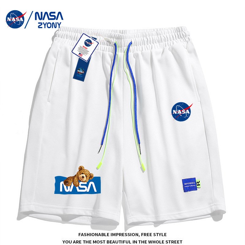 画像6: Unisex Nasa Bear Sweat Half Pants ユニセックス ナサ x ベア 熊 スウェットハーフパンツ ショートパンツ スウェットパンツ  (6)