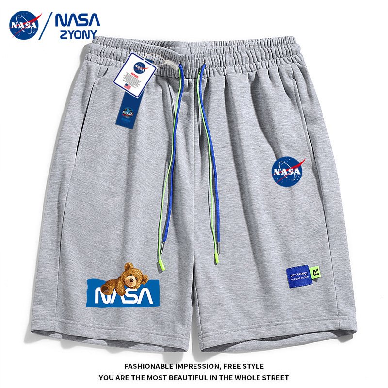 画像4: Unisex Nasa Bear Sweat Half Pants ユニセックス ナサ x ベア 熊 スウェットハーフパンツ ショートパンツ スウェットパンツ  (4)