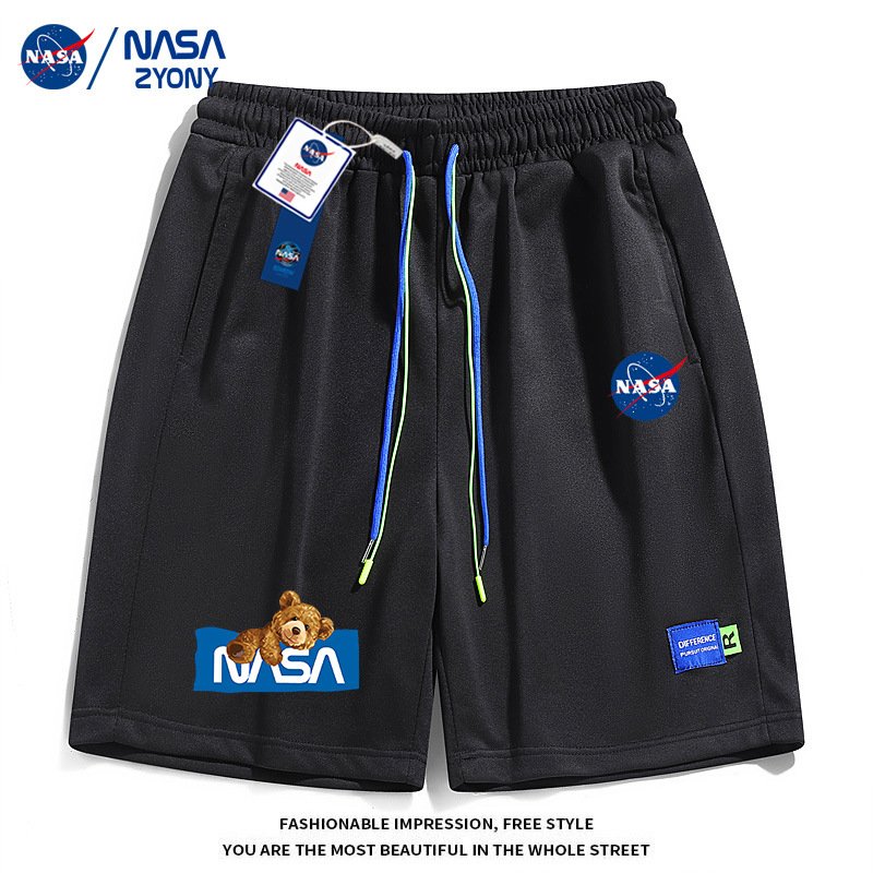 画像5: Unisex Nasa Bear Sweat Half Pants ユニセックス ナサ x ベア 熊 スウェットハーフパンツ ショートパンツ スウェットパンツ  (5)