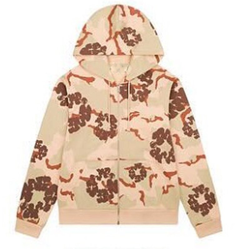 画像3: Unisex Camouflage flower print zip-up hoodie Sweatshirt  ユニセックス 男女兼用 カモフラージュ フラワープリントプリントフーディパーカー  (3)
