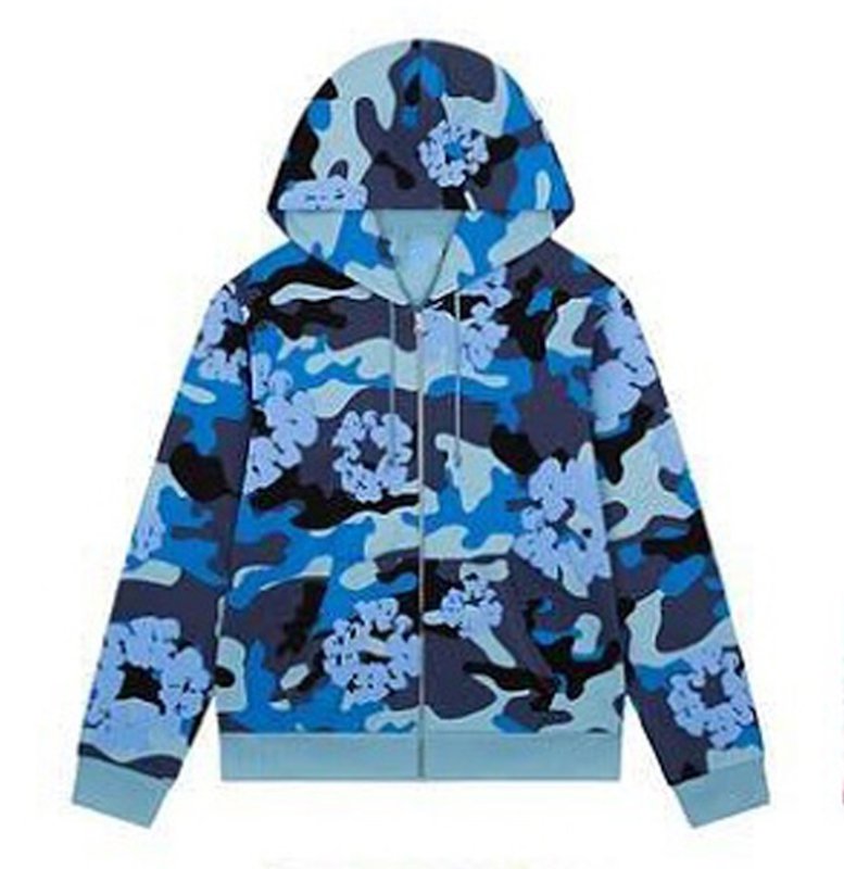画像4: Unisex Camouflage flower print zip-up hoodie Sweatshirt  ユニセックス 男女兼用 カモフラージュ フラワープリントプリントフーディパーカー  (4)