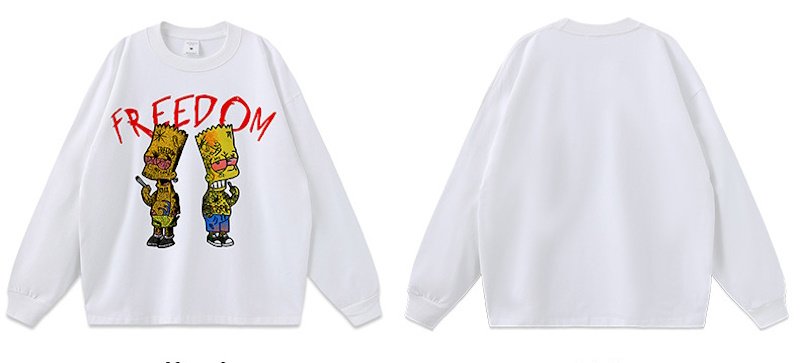 画像3: Unisex Bart Simpson print sweatshirt 　ユニセックス 男女兼用バートシンプソンスプリントウェットシャツ　トレーナー (3)