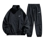 画像2: SALE セール 25Unisex ‎Not Swoosh logo Nylon Set up Matching Set Jacket + Pant ユニセックス 男女兼用 ノット スウォッシュロゴ マッチングセット ナイロン セットアップ 上下 (2)
