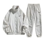 画像3: SALE セール 25Unisex ‎Not Swoosh logo Nylon Set up Matching Set Jacket + Pant ユニセックス 男女兼用 ノット スウォッシュロゴ マッチングセット ナイロン セットアップ 上下 (3)