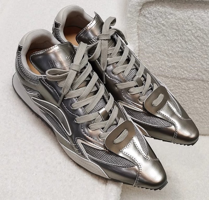 画像4: Women's Secret sole platform silver color lace-up sneakers  シークレットソール プラットホーム シルバーカラー レースアップスニーカ   (4)