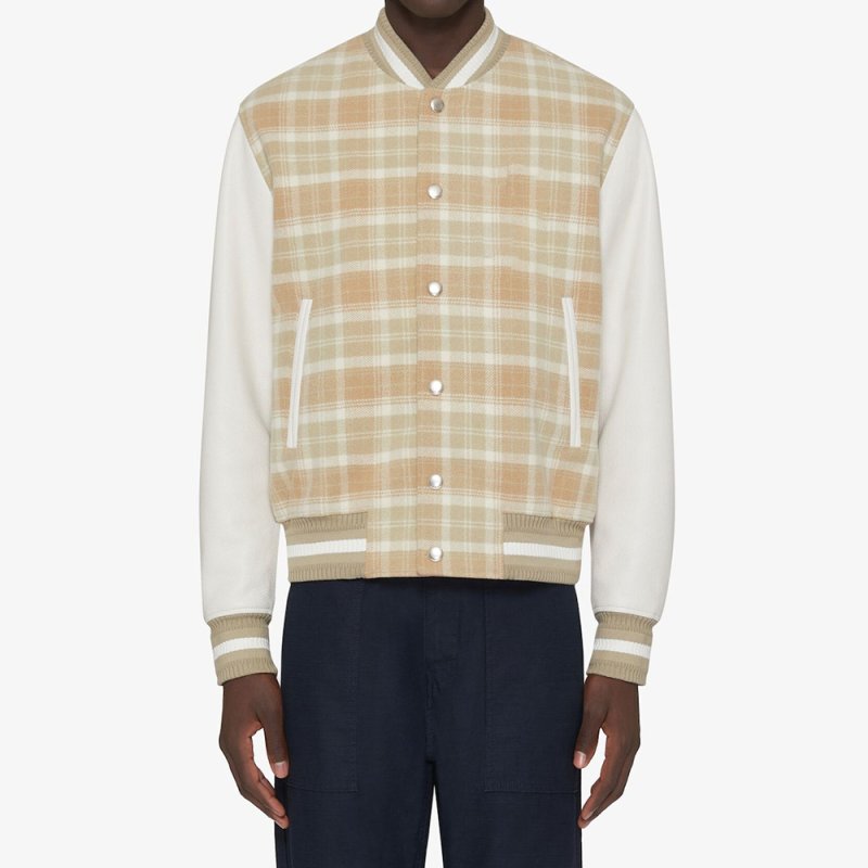 画像4: Stylish French style Stadium Jumper baseball uniform  jacket blouson  ユニセックス 男女兼用スタイリッシュフレンチスタイルジャケットベースボールジャケットスタジアムジャンパージャケット スタジャン ブルゾン (4)