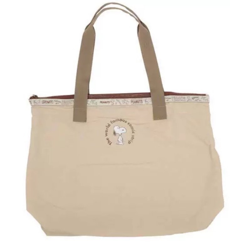 画像3: Snoopy Large Capacity Portable Folding Fitness Tote Shoulder Eco Shopping Bag 男女兼用 スヌーピー大容量ポータブル折りたたみフィットネスショルダートートショッピングエコバッグ 通学 通勤 (3)