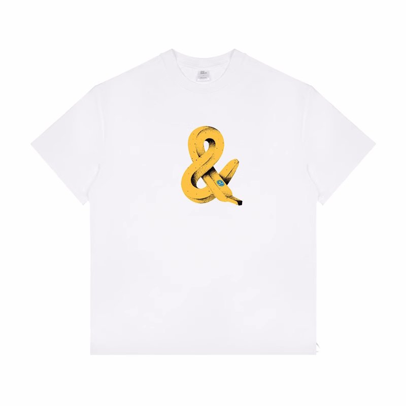 画像2: Unisex & banana print short sleeve T-shirt  男女兼用ユニセックス &アンドバナナプリント半袖Tシャツ (2)