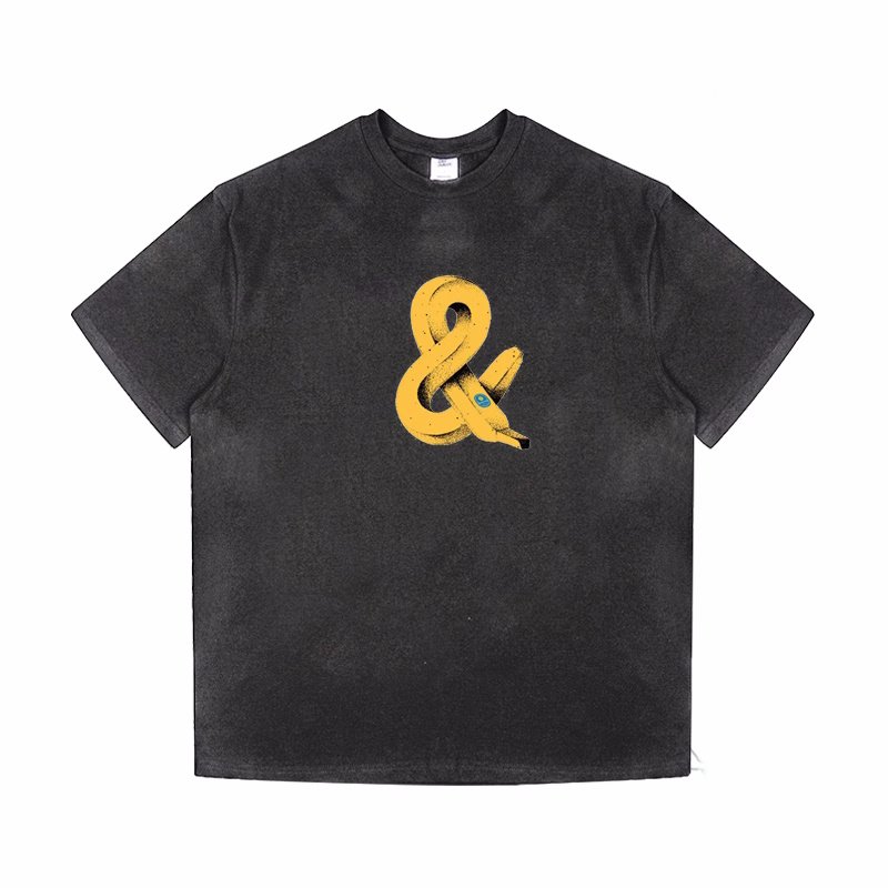 画像4: Unisex & banana print short sleeve T-shirt  男女兼用ユニセックス &アンドバナナプリント半袖Tシャツ (4)