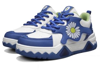 big alphabet logo Leather Lace-Up Sneakers shoes 男女兼用