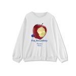 画像3: Unisex half-eaten apple print sweatshirt　男女兼用 ユニセックスかじりかけアップルプリントスウェット (3)