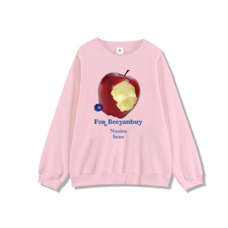 画像6: Unisex half-eaten apple print sweatshirt 男女兼用 ユニセックスかじりかけアップルプリントスウェット (6)