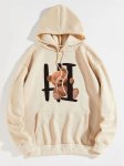 画像4: Unisex HI logo and bear print hoodie　ユニセックス男女兼用 HI&ベアプリントフーディ スウェット   (4)