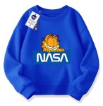 画像1: Unisex NASA x Garfield print sweatshirt　男女兼用 ユニセックスNASAナサ×ガーフィールドプリントスウェット (1)