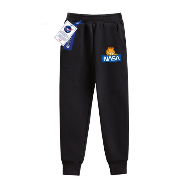 画像2: men and women NASA x Garfield print sweatpants 男女兼用 ユニセックスNASAナサ×ガーフィールドプリントカジュアル パンツ スウェット パンツ (2)