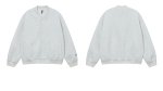 画像4: Unisex Sweat baseball simple jacket  baseball jacket Stadium Jumper  blouson  ユニセックス 男女兼用スウェットベースボールシンプルジャケットベースボールジャケットスタジアムジャンパー スタジャン ブルゾン (4)